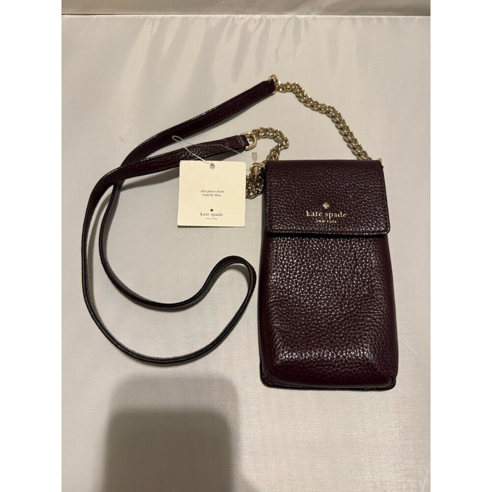 NEW Kate Spade Hold The Phone Crossbody Bag purse dark puprle/burgundy NWT